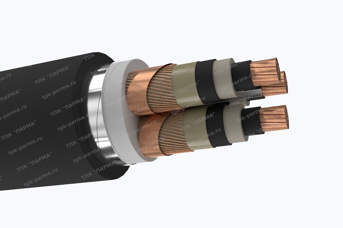 Фотография провода Кабель ПвБП2г 3х300/95 - 10кВ